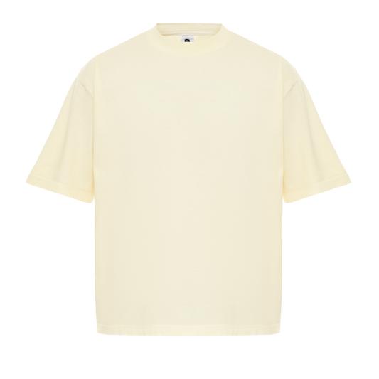 Boxy Garment Dye T-Shirt - Cream