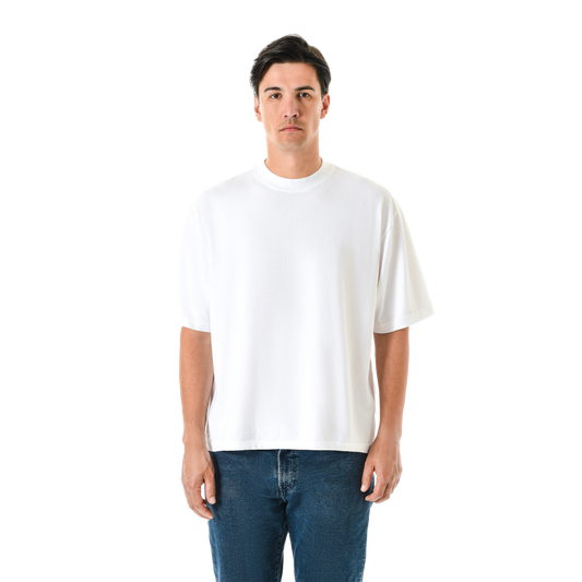 Boxy Garment Dye T-Shirt - White